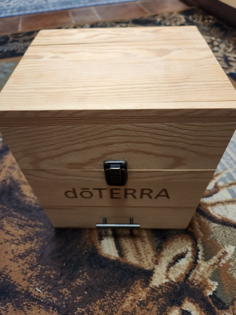 Authentic doTERRA 3-Tier Multi-Level Wooden Essential Oil Storage Chest Box